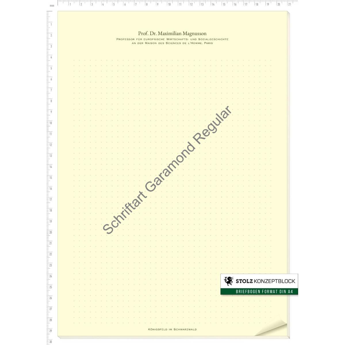 STOLZ Konzeptblock A4 punktiert (Garamond Regular)